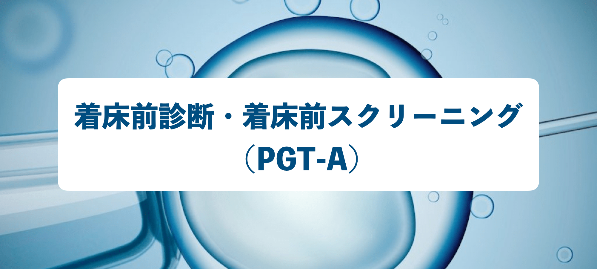 着床前診断（PGT-A）